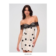LA8138 - White Polkadot | Mini Dress