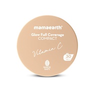 Mamaearth Glow Full Coverage Compact For All Skin Types Spf 30 For Up To 3X Instant Glow-9 G Even To