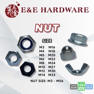 HEXAGON NUT/SKRU NUT/CAP NUT/FLANGE NUT/LOCK NUT/WING NUT