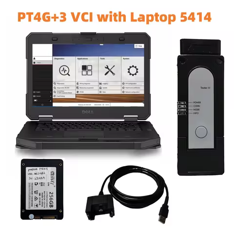 2026 PIW PT4G+3 Tester with laptop 5414 Software SSD V43.3+38.25 PT3G VCI Programming Engineer Mode 