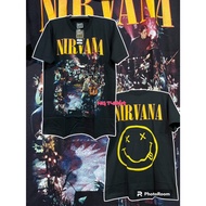 เสื้อวงเนวาน่า เคิร์ต โคเบน นางฟ้า Nirvana OVP เสื้อวินเทจ เสื้อยืดวงดำขาว เสื้อวงร็อค เสื้อวง เสื้