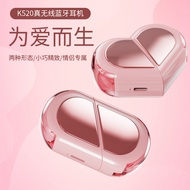 New Creative Rotatable K520Bluetooth Earbuds Heart TWS Mini Wireless Earphones Transformable Earphon