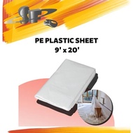 9FT * 20FT PE DROP SHEET (CLEAR) , ALL PURPOSE COVERING SHEET