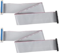 uxcell IDC Wire Flat Ribbon Cable DB37 Female to FC-40 Female Connector 2.54mm Pitch 50cm Length 2pc