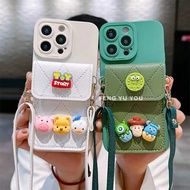 Suitable for IPhone 11 12 Pro Max X XR XS Max SE 7 Plus 8 Plus IPhone 13 Pro Max IPhone 14 15 Pro Max White Greeen Colour Phone Case with Small Pack Cute Accessories Convinient