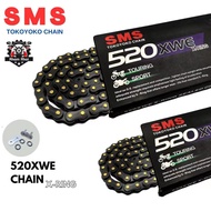 SMS 520-120L XWE X-RING CHAIN BLACK GOLD CBR250 TZR250 R25 KTN200 TS250I PULSA N200 KLX250 KLX450R