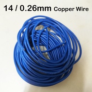 14 / 0.26mm Blue Automotive Flexible Pure Copper Wire Gauge Cables AWG18 5m