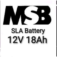 MSB MS12-18 Ultra 12V 18AH (100% Original MSB)Valve Regulated Sealed Rechargeable Lead Battery