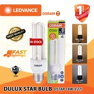 OSRAM DULUXSTAR BULB 3U 18W E27 BULB (WARM WHITE 827/COOL WHITE 840/DAYLIGHT 865) SIRIM LAMPU