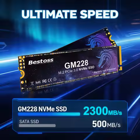 Bestoss Internal M.2 2280 NVMe PCIe 3.0 x4 SSD 128G 256GB 512GB 1TB 2TB Solid State Drive for Laptop