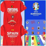 XS1 UEFA Euro 2024 Belgium Spain Portugal Switzerland Turkey red flag emblem 3D summer T-shirt Short