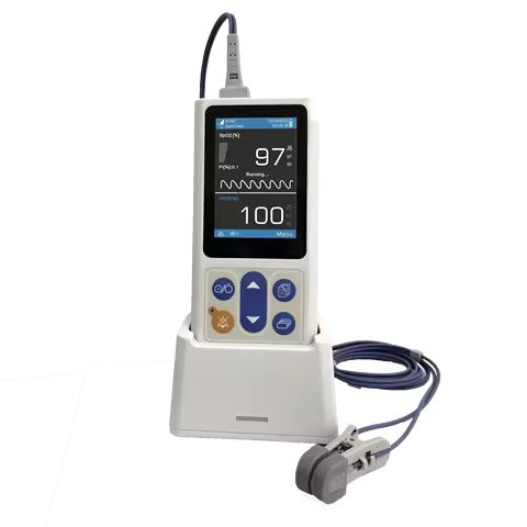 Handheld Smart Pulse Oximeter Digital Veterinary Instrument With Tongue Clip And Ear Clip Oximetro O