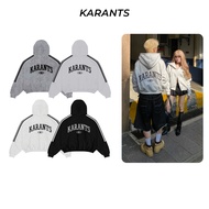 Karants แบรนด์นานาชาติ เสื้อฮู้ดดี้ซิปปัก ตกแต่งลายทาง ซิป 2 ทาง Streetwear - AK11