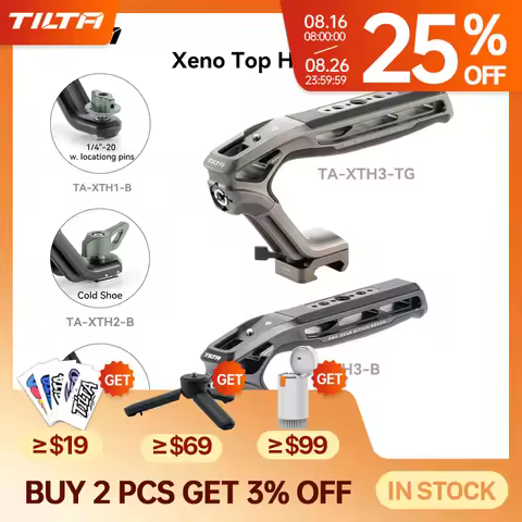 TILTA Xeno Top Handle TA-XTH Cold Shoe Accessory with 1/4'-20 Locating Pins NATO for Sony FX3 FX30 F