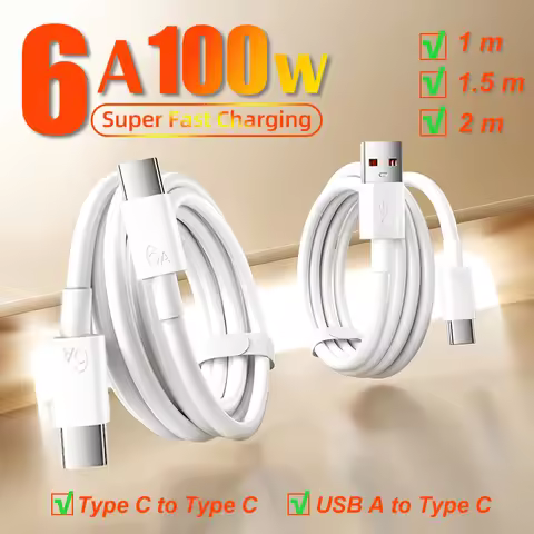 PD 100W USB Type C Super Fast Charging Cable 6A USB To Type C Charger Cord For Huawei Honor 400 300 