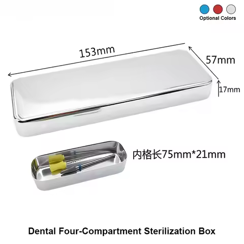 Dental Instrument Disinfection Box for Burs H /K Files Holder Block 4 Rack Tray Thickened Divided St