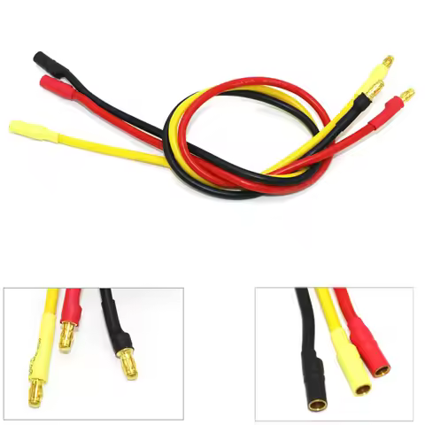3pcs/lot 30cm 300mm 3.5mm Gold Bullet Banana RC Brushless Motor ESC Connectors Extension Cable Wire 
