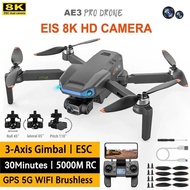 Hot Sale AE3 GPS Drone 8K Dual Camera 3-Axes Gimbal Obstacle Avoidance 5G Foldable Quadcopter RC Gif