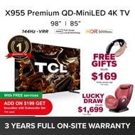 TCL X955 QD-Mini LED | 4K TV Google TV 85 98 inch | 144Hz VRR | HDR 5000 nits | Ultra Slim Design | IMAX Enhanced