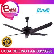 BEST HARDWARE - ALPHA COSA CEILING FAN CX998/56 (BROWN) WITH 4 SPEED REMOTE CONTROL