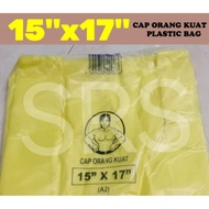 CAP ORANG KUAT 15" X 17" PLASTIC BAG#SINGLET BAG#T-SHIRT BAG#15"x17"#