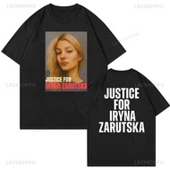 Keadilan Untuk Iryna Zarutska Kapas T-shirt Protes Reka bentuk Sublimasi Keadilan Sosial Clipart Akt
