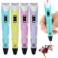 Original 3D Doodle Art Printing Pen LCD Screen USB PLA Filaments Crafting Set Kids Gift Nan
