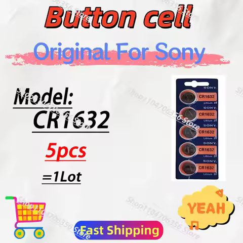 5Pcs Original Sony CR1632 CR 1632 Battery cr 1632 for Watch Toys lithium batteria