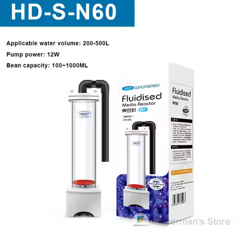 Fluidised Media Reactor Fluid Bed Filter Pump Seawater Saltwater Marine Coral Reef Aquarium Fish Tan