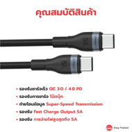 [ส่งฟรี] Eloop S6 สายชาร์จเร็ว USB Type C to Type C ยาว 1.5 ม. รองรับ QC4.0 PD 100W (Max) สายไนลอนถั