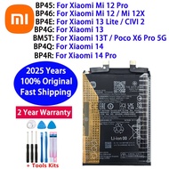 Battery BM5T BP4Q BP4R BP45 BP46 BP4E BP4G For  Mi CIVI 2 Poco X6 Pro 12 12X 12S 13 13T 14 Lite Pro 