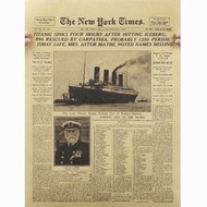 [現貨 海報]鐵達尼號 沉沒 紐約 時報 報導 復古 海報 Sinking of the RMS Titanic The New York Times  Poster 227
