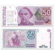 [Leopard Number 444] America-Argentina 50 Oster Banknotes 1986-89 P-326bjghuy324jghuy324