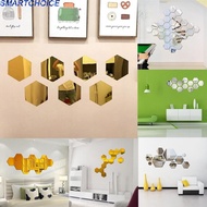 Contemporary and Stylish Acrylic Mirror Hexagon Wall Stickers 12pcs Pack