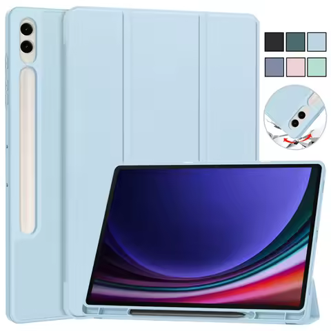 Tab S9 Plus Case Trifold Stand Smart Leather Cover For Samsung Tab S9 S9+ Case For Galaxy Tab S9 Plu
