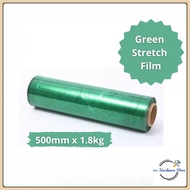 GREEN COLOUR STRETCH FILM WRAPPING FILM 500MM X 1.8KG