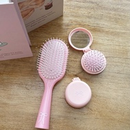 Mocorie - Fereia Coquette Ribbon Hair Brush Ribbon Motif Coquette Comb/ Travel Friendly Coquette Fol