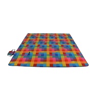 [特價]LIFECODE 格紋絨布防水野餐墊300x300cm-2色可選馬賽克紅格紋