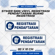 REGISTRATION VINYL sign STICKER REGISTRATION ROOM/ 30 X 10 CM - ready to ship
