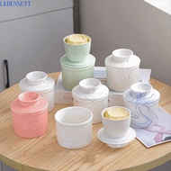 LKBENNETT Butter Bell Crock, Keep Fresh with Lid Round Butter Box, Simple Sealed Large Capacity Cera