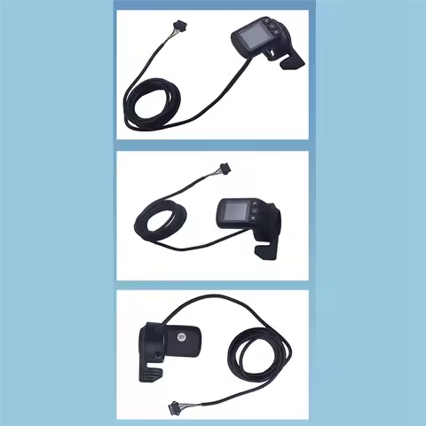 A74K-GZ3 Electric Bicycle And Scooter LCD Display Panel With Thumb Throttle, 24-60V, SM Connector Mo