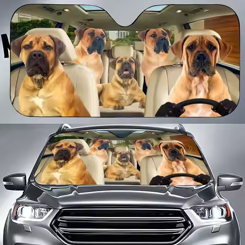 Boerboel Driving Car Interior Front Windshield Sun Shade,Auto Accessories Bombay Cats Sunshade for S