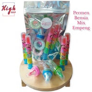 Permen Bensia Mix Empeng Permen Unik Ring Cincin Dot Pensil Warna Warni Kualitas Premium