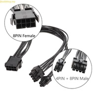Doublebuy 18AWG 8+4Pin to 8Pin Cable for PCIExpress 8P Ports 8Pin to 8pin+2pin