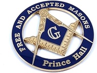 Car Chrome Decals Free and Accepted Masons Prince Hall Masonic Emblem 3" Metal Emblem 3D MAS7