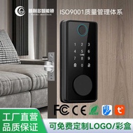 Wooden Door Fingerprint Lock Stay Lock Fingerprint Unlock Smart Door Lock Graffiti Automatic Smart L