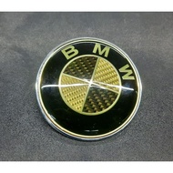 BMW Carbon Black Front Bonet Logo Badge Emblem 82mm