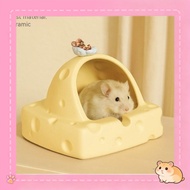 Hamster House Ceramic Cheese Hideout Syrian Rumah Hamster Seramik