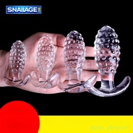 Crystal Transparent Butt Plug JackFruit Shaped Anal Plug Suit Anal Sex Anal Dilator Sex Toys for Men