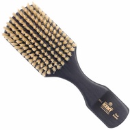 Kent OE1 Ebony Wood Rectangular Brush - Natural Boar Bristles for Exfoliating Hair, Beard, and Men's